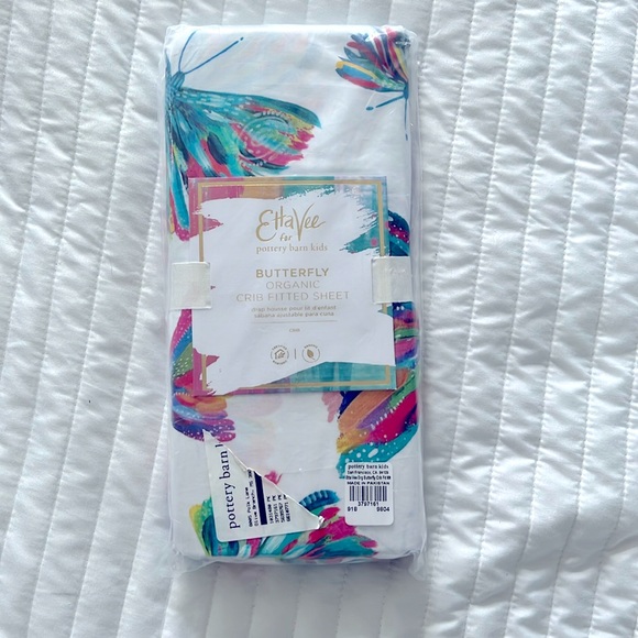 Pottery Barn Kids Other - Pottery Barn Kids Etta Vee Butterly Organic Fitted Crib Sheet - New Sealed